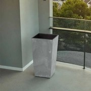 Vaso de flores Aspeto de betão 49L 32,5 x 32,5 x 61 cm cinzento