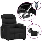 vidaXL Poltrona de massagens elétrica tecido preto