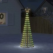 vidaXL LED Árvore de Natal 275 LEDs Branco Quente 180 cm