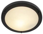 Luminária de superfície moderna preta 31cm IP44 - Yuma Moderno