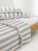 Lençol em linho e algodão com folhos Posie