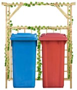vidaXL Pérgola jardim p/ caixotes duplos madeira de pinho impregnada