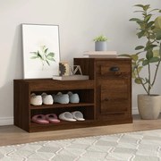 vidaXL Sapateira 100x42x60 cm derivados de madeira carvalho castanho
