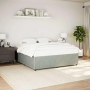 vidaXL Estrutura de cama sem colchão 180x200 cm veludo cinzento-claro