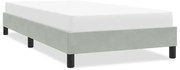 vidaXL Estrutura de cama sem colchão 90x210 cm veludo cinzento-claro