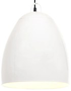 vidaXL Candeeiro teto industrial redondo 25 W 42 cm E27 branco