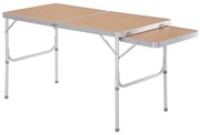 Outsunny Mesa de acampamento dobrável com asa dobrável Mesa de piquenique leve em estrutura de alumínio Carga 30kg Altura ajustável |Aosom Portugal