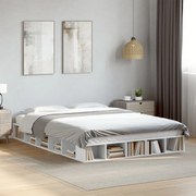 vidaXL Estrutura de cama 160x200 cm derivados de madeira branco