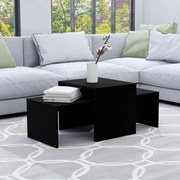 vidaXL Conjunto mesas de centro 100x48x40 cm derivados madeira preto