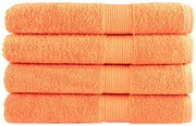 vidaXL Toalhas premium SOLUND 4 pcs 100x200 cm 600 gsm laranja