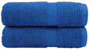 vidaXL Toalhas de bidé premium SOLUND 2 pcs 30x50 cm 600 gsm azul