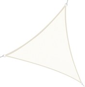 Outsunny Vela de Sombra Triangular 6x6x6 m Toldo Vela de Poliéster com Proteção UV Aneis em Forma de D e Cordas para Jardim Pátio Piscina Creme