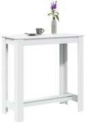 vidaXL Mesa de bar 102x50x103,5 cm derivados de madeira branco