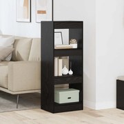 vidaXL Gabinete de Livros Carvalho preto 40 x 30 x 103 cm