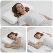 vidaXL Travesseiro para Dormir Liso Branco 70 x 36 x 6,5 cm