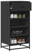 vidaXL Sapateira 48x38x97,5 cm derivados de madeira preto