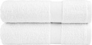 vidaXL Toalhas de banho premium SOLUND 2pcs 100x150 cm 600 gsm branco