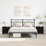 vidaXL Armário de Cabeceira 2 pcs Carvalho Preto 45 x 34 x 44,5 cm