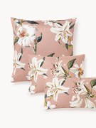 Fronha de almofada em cetim de algodão com padrão floral Flori