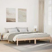 vidaXL Cama extra longa sem colchão 180x210 cm madeira de pinho maciça