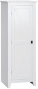 HOMCOM Armário de Armazenamento para Cozinha Móvel de Armazenamento Banheiro Clássico 3 Prateleiras Ajustáveis 120 cm Madeira Branco | Aosom Portugal