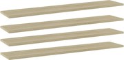 vidaXL Prateleiras estante 4pcs 100x20x1,5cm contrapl. carvalho sonoma