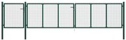 vidaXL Portão de jardim 500x75 cm aço verde