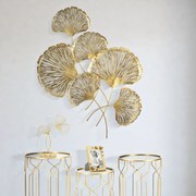 DECORAÇÃO DE PAREDE IRIS 78X5,5X101 CM DOURADO