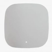 Espelho De Parede Quadrado 75x75 Cm Para Casa De Banho Com Luz Led E Antivapor Riben Normal - Sklum