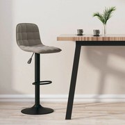 vidaXL Banco de bar veludo cinzento-claro