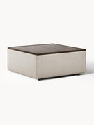 Pufe em mistura de linho com arrumação Lennon