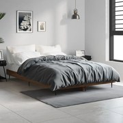 Estrutura cama s/ colchão derivados madeira carvalho castanho