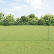 vidaXL Cerca de Fio Soldado com 5 Postes U Verde 1,4x10 m Aço