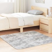 vidaXL Tapete shaggy de pelo alto NAVARRA 120x120 cm cinzento-claro