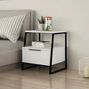 Secretária de Estudo e Estante Box – Nogueira e Creme – Secretária: 12
