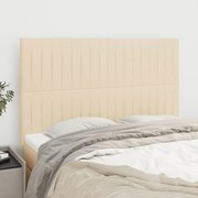 vidaXL Cabeceira de cama 4 pcs tecido 72x5x78/88 cm creme
