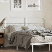vidaXL Cabeceira de cama 137 cm metal branco