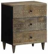 vidaXL Mesa de cabeceira cinzento claro 50x33x60 cm