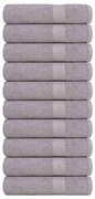vidaXL Toalhas de banho FROGN 10 pcs 100x150 cm 360 g/m² cinzento