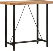 vidaXL Mesa de bar 110x55x107 cm madeira de acácia maciça e ferro