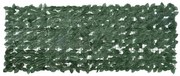 Tela de varanda com folhas verde-escuras 200x75 cm