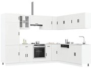 vidaXL 14 peças armário de cozinha conjunto Porto branca