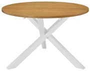 vidaXL Mesa de jantar 120x75 cm MDF branco