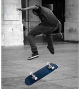 Skate Completo Funboard Minicruiser Prancha de Madeira Longboard 20x79cm-preto
