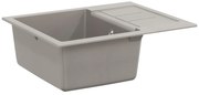 vidaXL Pia Cinzeto 620 x 500 mm 80% Quartzo e 20% Resina