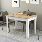 Mesa de Cozinha Kiev – Branco Carvalho – 110x75x72 cm