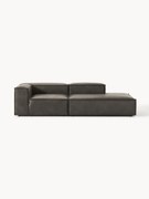 Chaise longue modular em pele Lennon