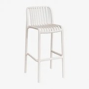 Taburete Alto De Jardim Empilhável Em Polipropileno Wendell Tapioca Bege & ↑75 Cm - Sklum