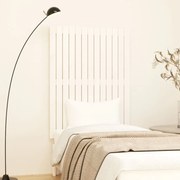 vidaXL Cabeceira de parede 82,5x3x110cm madeira de pinho maciça branco