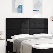 Cabeceira vidaXL Botão Almofadado Preto 180 cm Tecidos